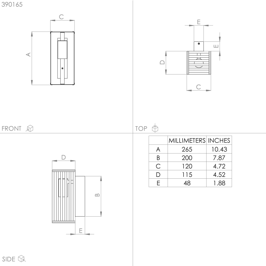 Eglo - Væglampe 1xE27/40W/230V sort/brun