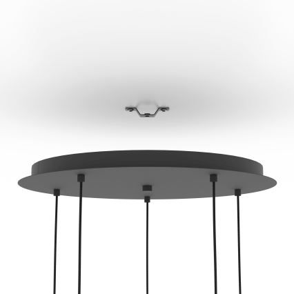 Eglo - Pendel 5xE27/40W/230V sort/guldfarvet
