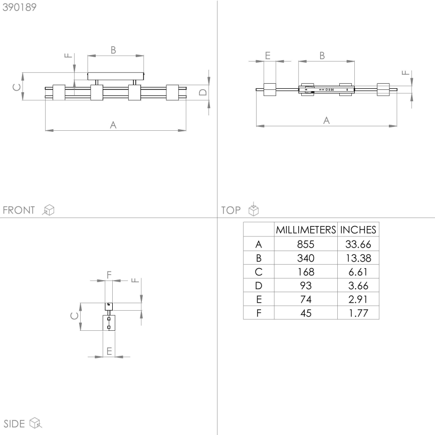 Eglo - Loftlampe 4xE27/40W/230V sort/brun