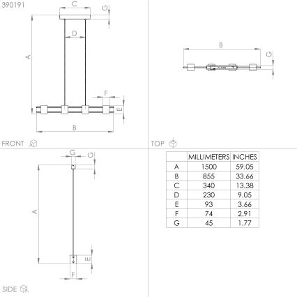 Eglo - Pendel 4xE27/40W/230V sort/brun