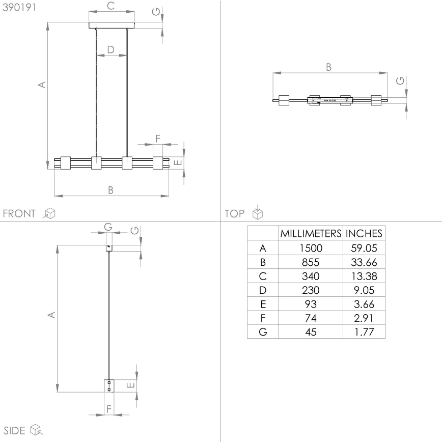 Eglo - Pendel 4xE27/40W/230V sort/brun