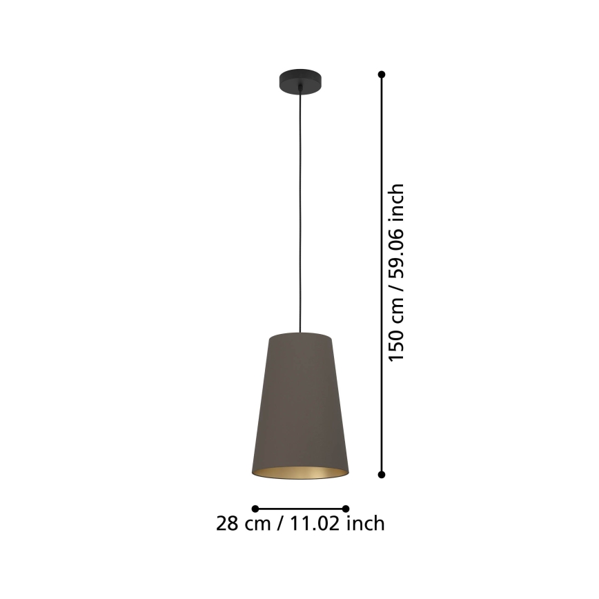 Eglo - Pendel 1xE27/40W/230V brun