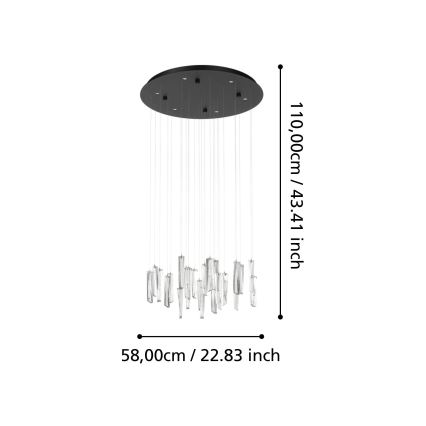 Eglo - LED pendel dæmpbar 6xLED/4,2W/230V 3000K transparent