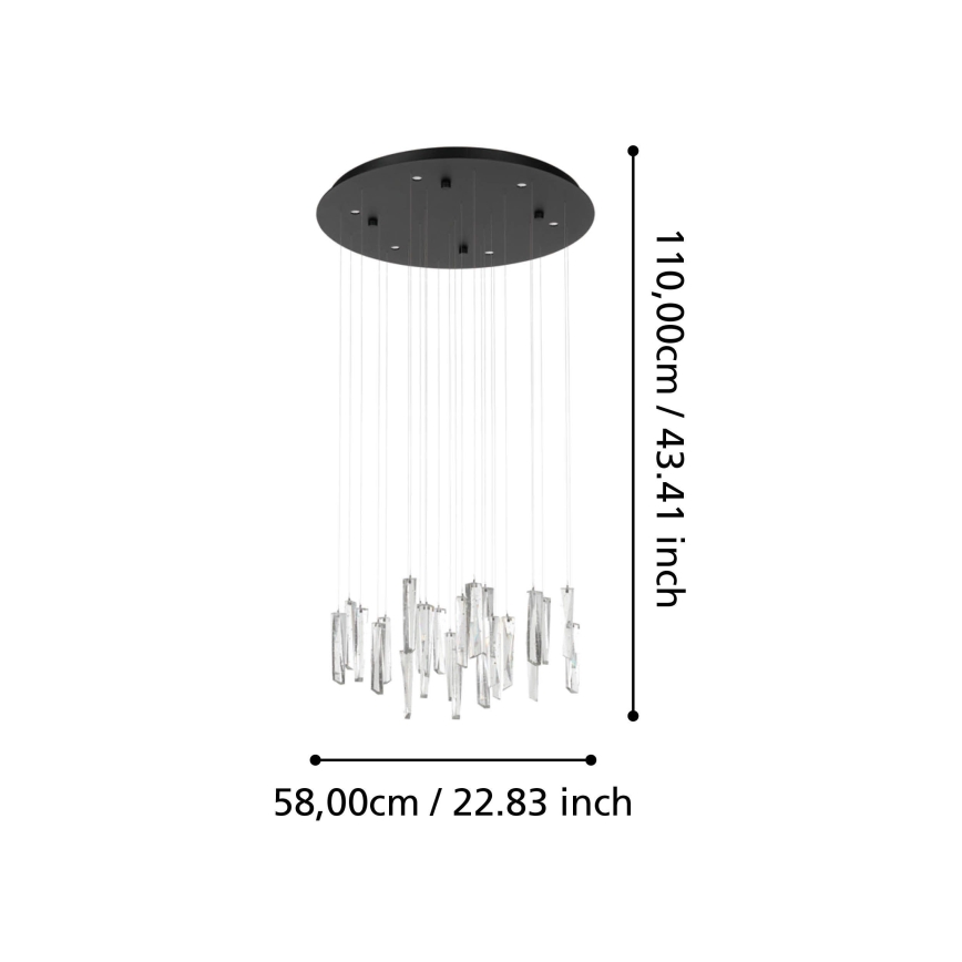 Eglo - LED pendel dæmpbar 6xLED/4,2W/230V 3000K transparent