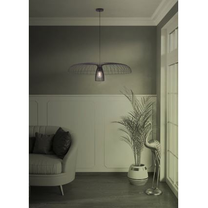 Eglo - Pendel 1xE27/60W/230V diameter 98,5 cm sort