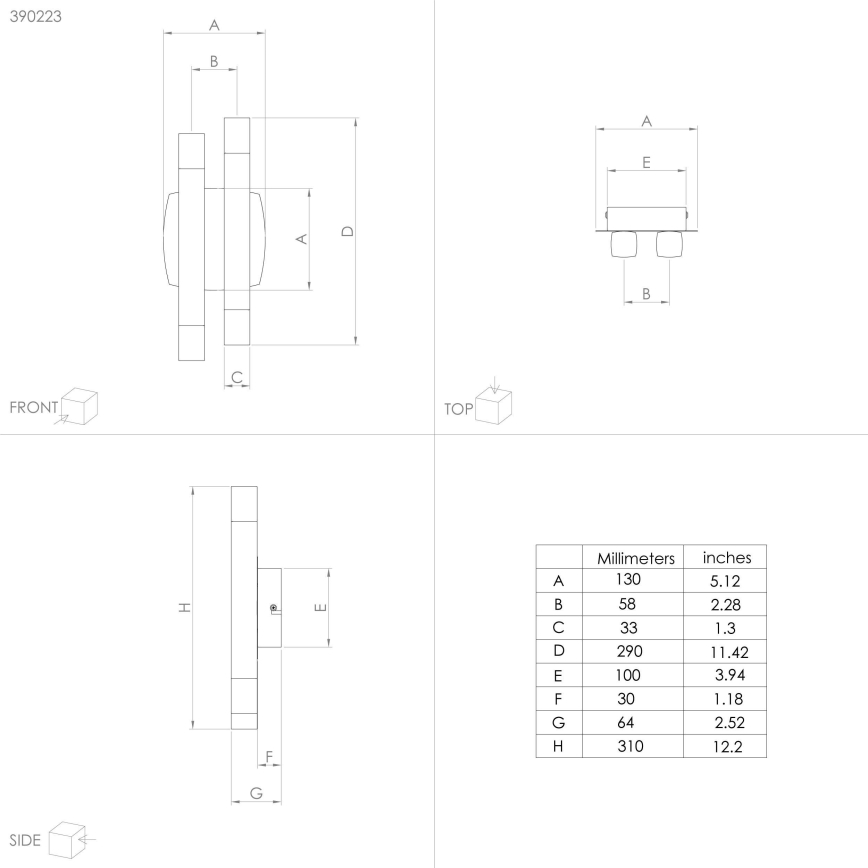 Eglo - LED væglampe 4xLED/3,3W/230V 3000K antracit/guldfarvet