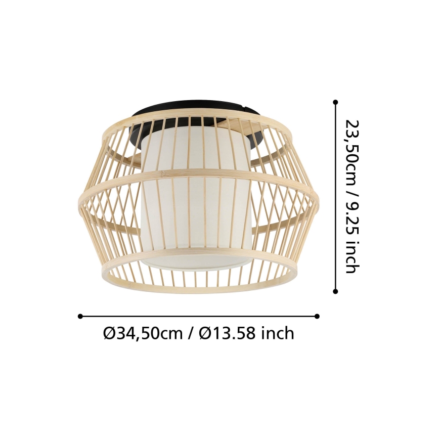 Eglo - Loftlampe 1xE27/40W/230V bambus