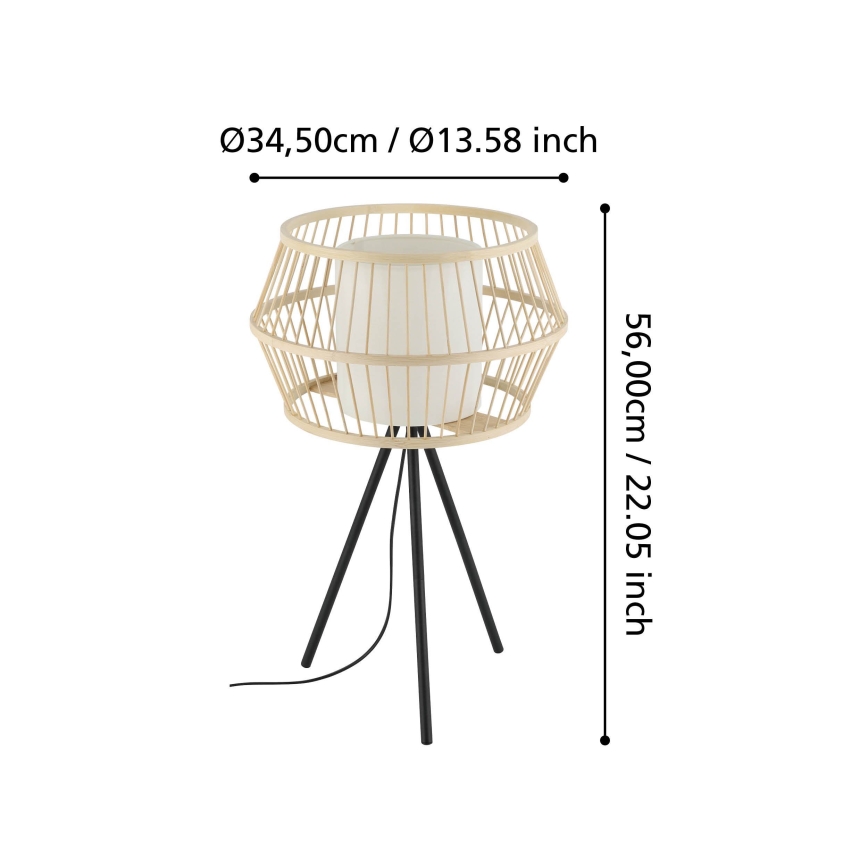 Eglo - Bordlampe 1xE27/40W/230V bambus