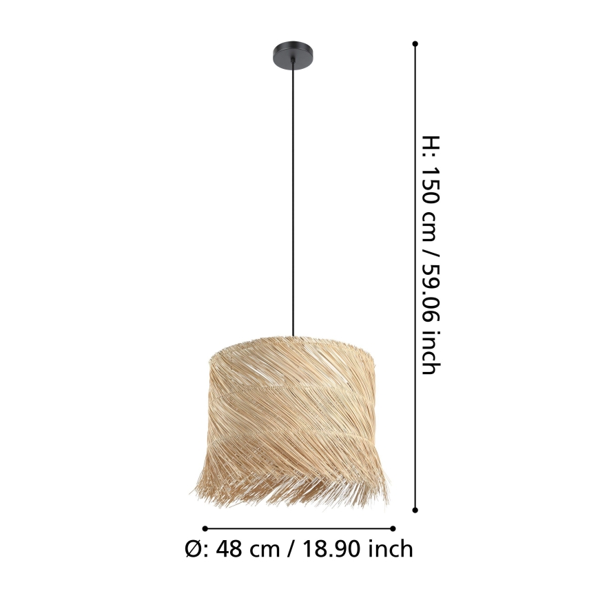 Eglo - Pendel 1xE27/40W/230V Rattan