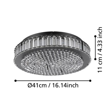 Eglo - LED loftlampe dæmpbar LED/23,5W/230V 4000K sort