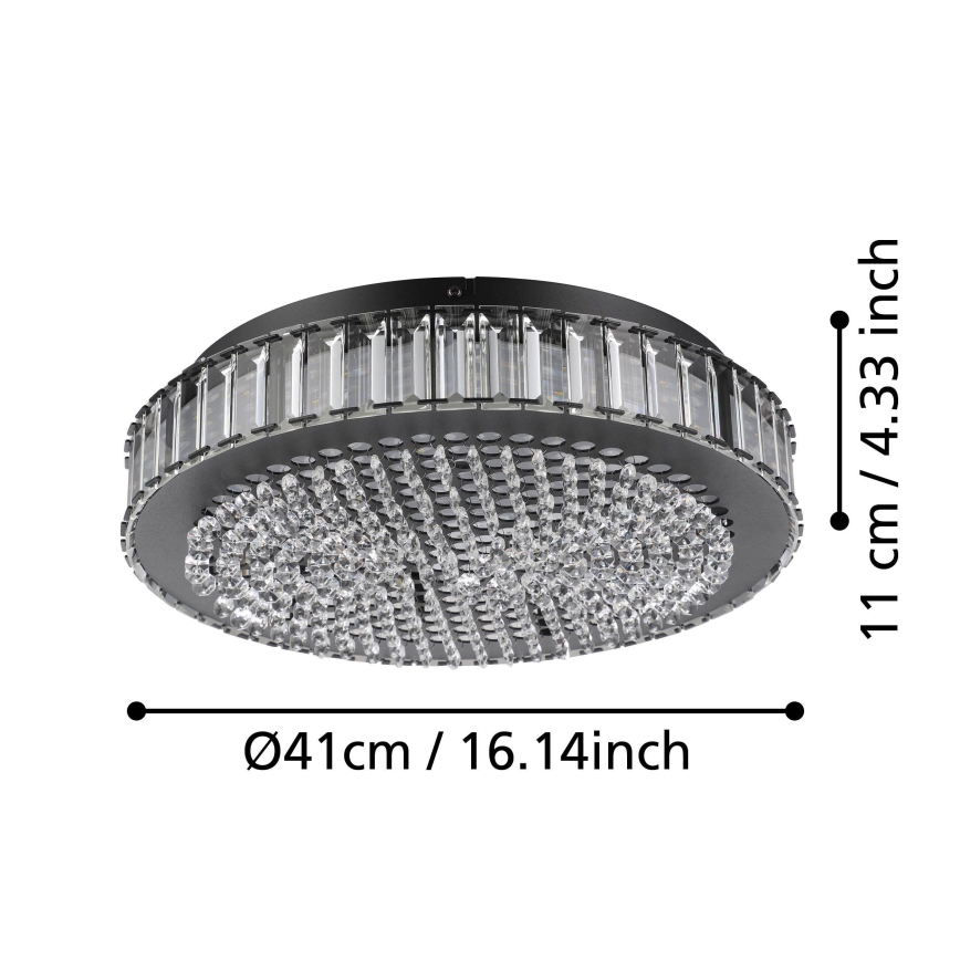 Eglo - LED loftlampe dæmpbar LED/23,5W/230V 4000K sort