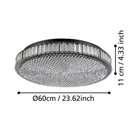 Eglo - LED loftlampe dæmpbar LED/52,4W/230V 4000K sort