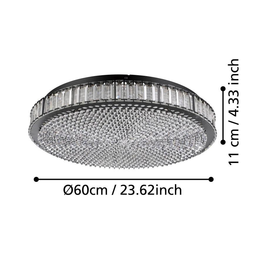 Eglo - LED loftlampe dæmpbar LED/52,4W/230V 4000K sort