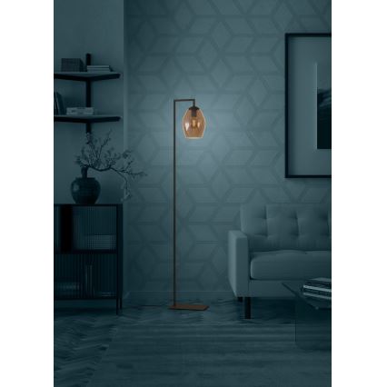 Eglo - Gulvlampe 1xE27/40W/230V brun