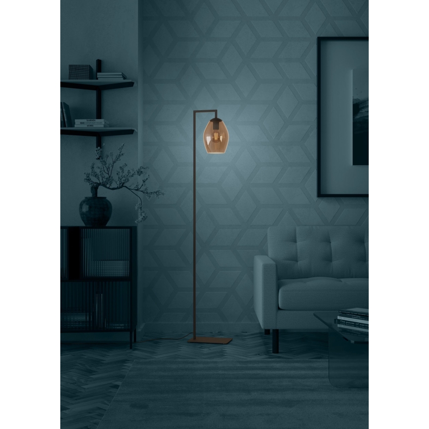 Eglo - Gulvlampe 1xE27/40W/230V brun