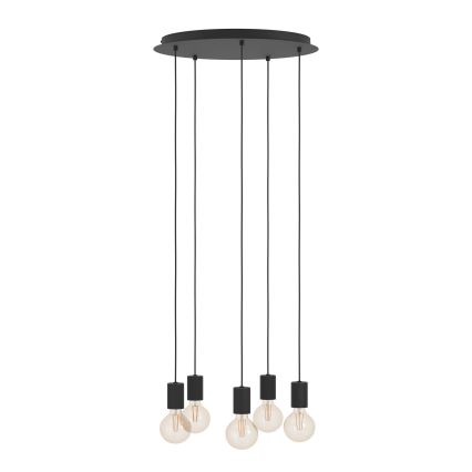 Eglo - Pendel 5xE27/40W/230V sort