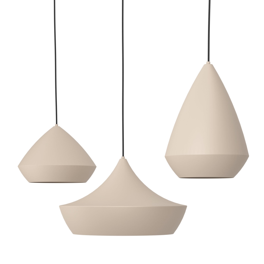 Eglo - Pendel 3xE27/28W/230V beige
