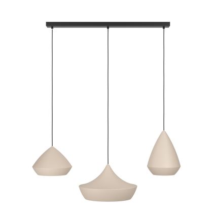 Eglo - Pendel 3xE27/28W/230V beige