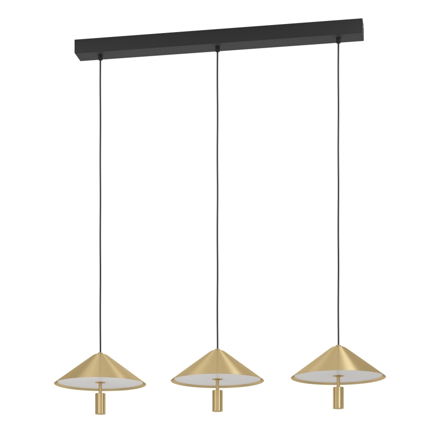 Eglo - LED pendel dæmpbar 3xLED/12W/230V 3000K guldfarvet