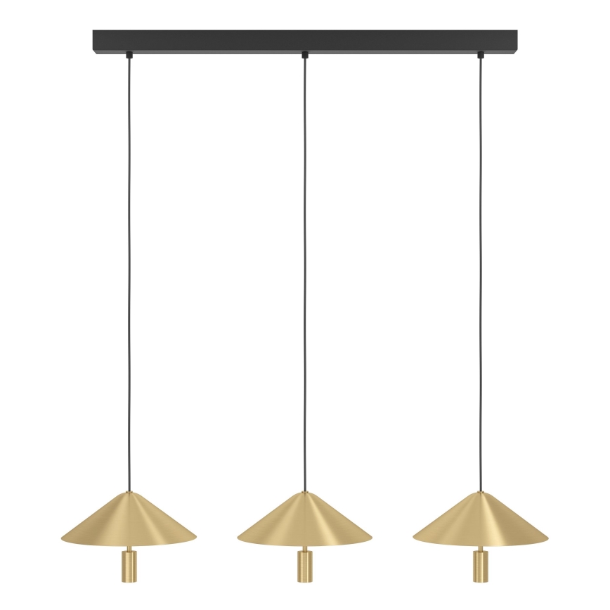 Eglo - LED pendel dæmpbar 3xLED/12W/230V 3000K guldfarvet