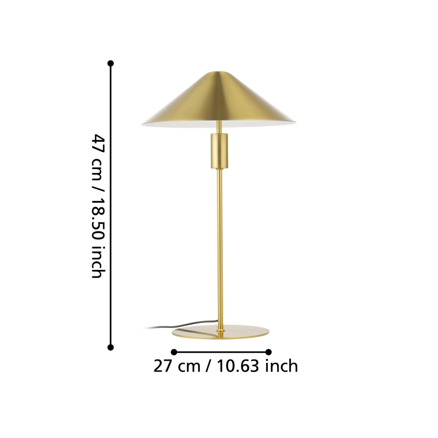 Eglo - LED bordlampe dæmpbar LED/12W/230V 3000K guldfarvet