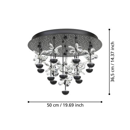 Eglo - LED loftlampe dæmpbar LED/27W/230V 3000K sort