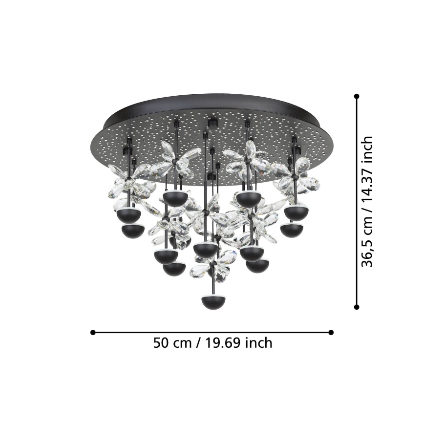 Eglo - LED loftlampe dæmpbar LED/27W/230V 3000K sort