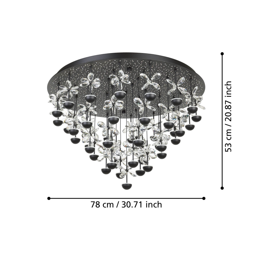 Eglo - LED loftlampe dæmpbar LED/77,4W/230V 3000K sort