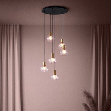 Eglo 390279 - LED pendel dæmpbar 6xLED/5,4W/230V 3000K diameter 54 cm guldfarvet