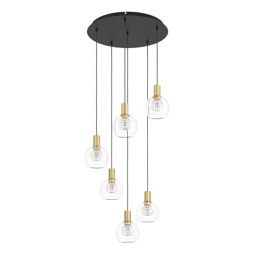 Eglo 390279 - LED pendel dæmpbar 6xLED/5,4W/230V 3000K diameter 54 cm guldfarvet