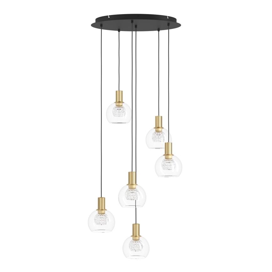 Eglo 390279 - LED pendel dæmpbar 6xLED/5,4W/230V 3000K diameter 54 cm guldfarvet