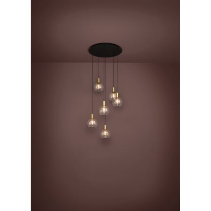 Eglo 390279 - LED pendel dæmpbar 6xLED/5,4W/230V 3000K diameter 54 cm guldfarvet