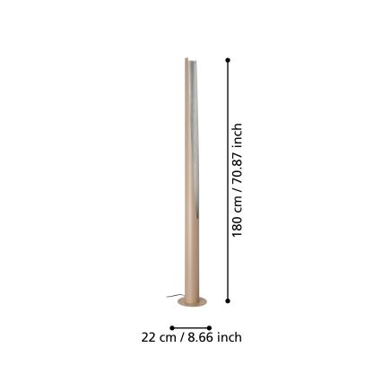 Eglo - LED gulvlampe 1xGU10/5,7W/230V beige