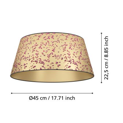 Eglo - Loftlampe 1xE27/25W/230V guldfarvet/lyserød
