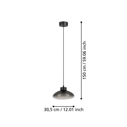 Eglo - LED pendel dæmpbar LED/5,4W/230V 2700K røget