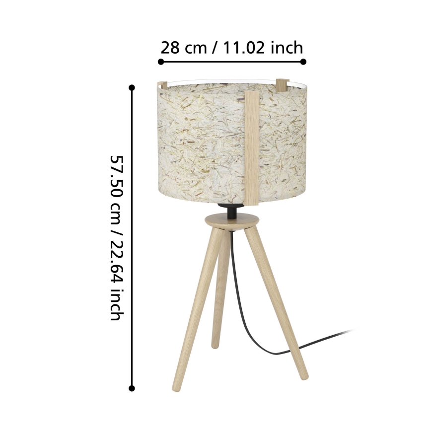 Eglo - Bordlampe 1xE27/25W/230V beige