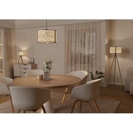 Eglo - Gulvlampe 1xE27/25W/230V beige