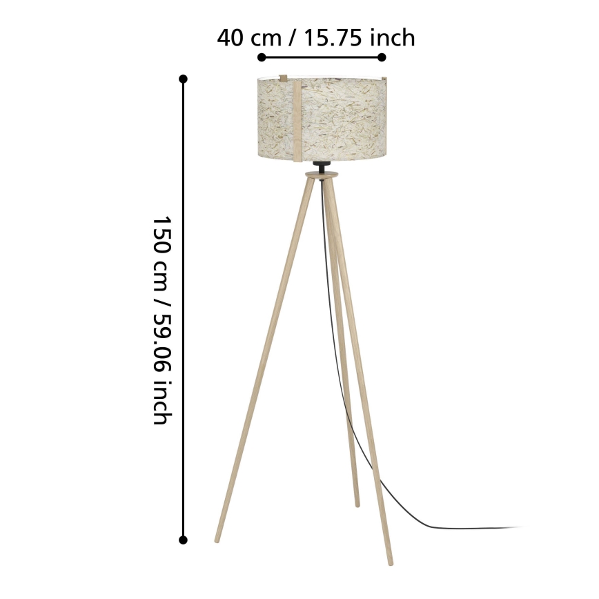 Eglo - Gulvlampe 1xE27/25W/230V beige