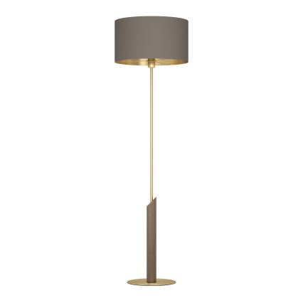 Eglo - Gulvlampe 1xE27/40W/230V brun/guldfarvet