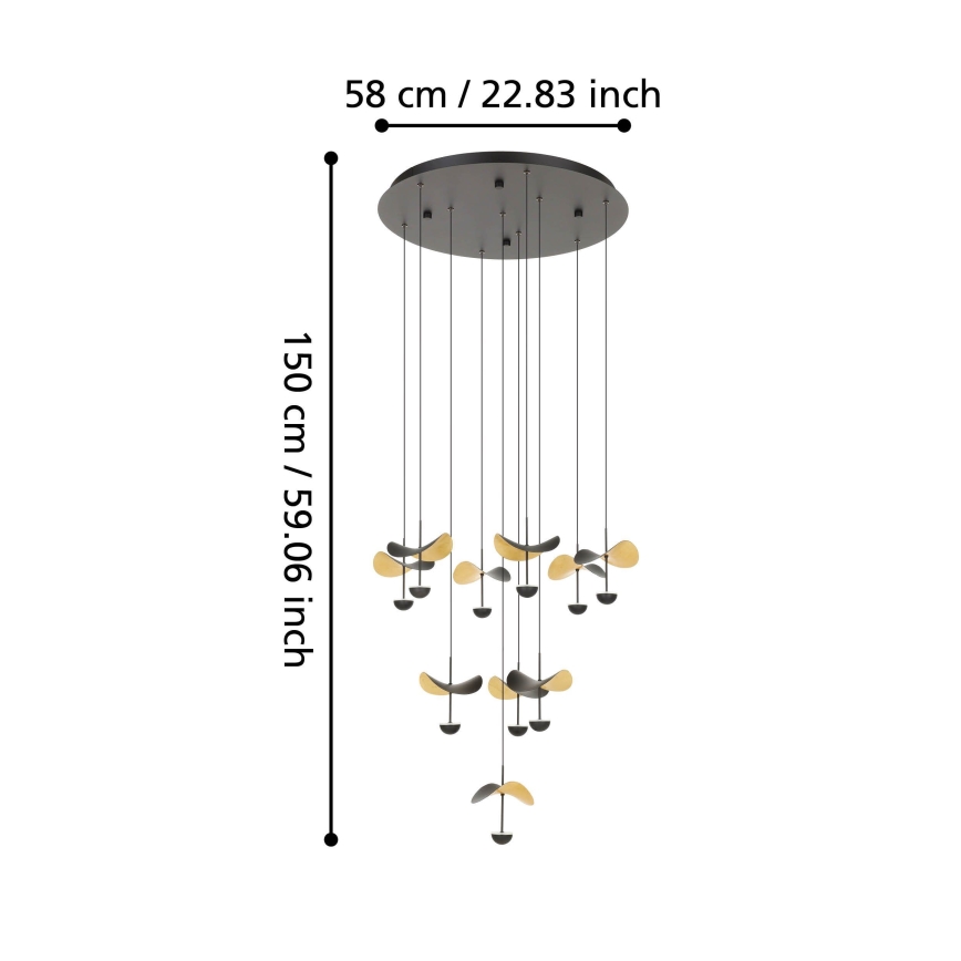 Eglo - LED pendel dæmpbar 10xLED/2,3W/230V 3000K diameter 58 cm
