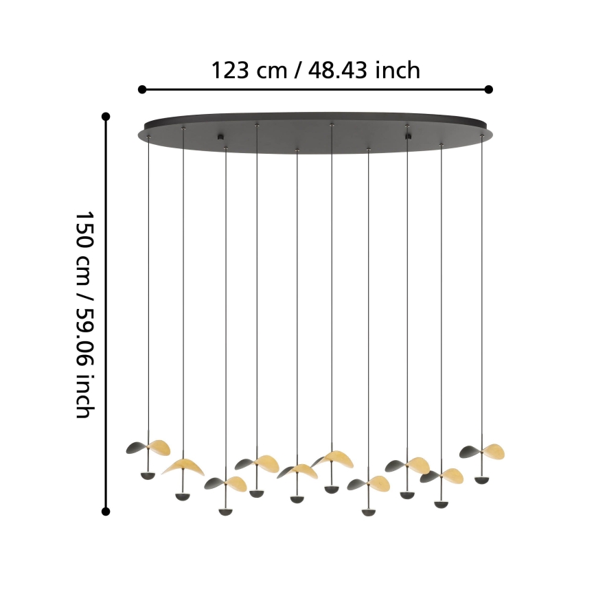 Eglo - LED pendel dæmpbar 10xLED/2,3W/230V 3000K