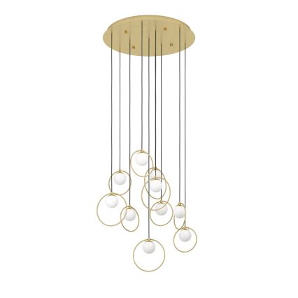Eglo - LED pendel dæmpbar 10xLED/3W/230V 3000K diameter 58 cm guldfarvet