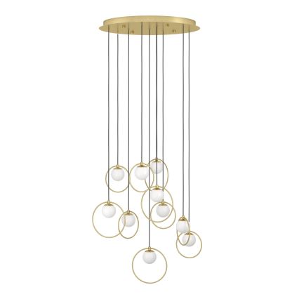 Eglo - LED pendel dæmpbar 10xLED/3W/230V 3000K diameter 58 cm guldfarvet