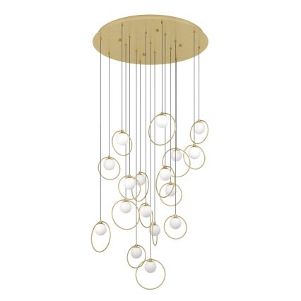 Eglo - LED pendel dæmpbar 17xLED/3W/230V 3000K diameter 78 cm guldfarvet