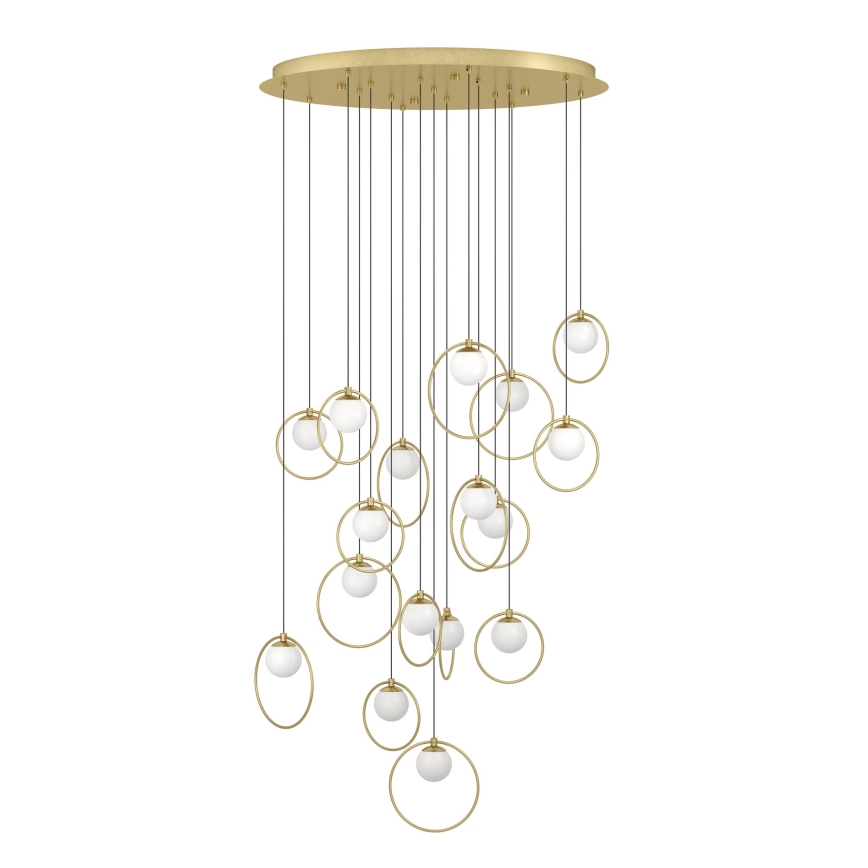 Eglo - LED pendel dæmpbar 17xLED/3W/230V 3000K diameter 78 cm guldfarvet