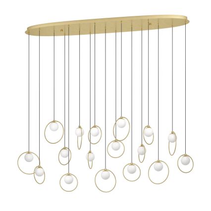Eglo - LED pendel dæmpbar 17xLED/3W/230V 3000K guldfarvet