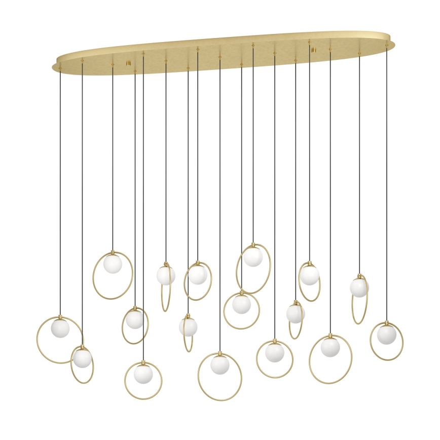 Eglo - LED pendel dæmpbar 17xLED/3W/230V 3000K guldfarvet