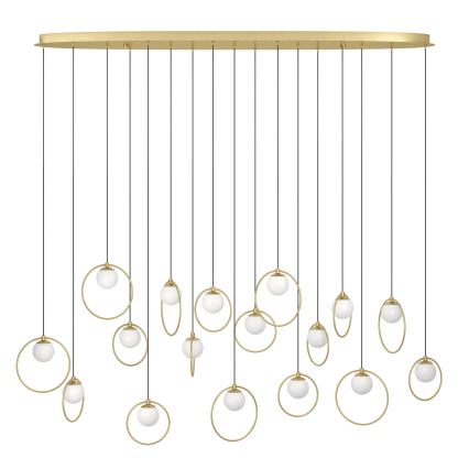 Eglo - LED pendel dæmpbar 17xLED/3W/230V 3000K guldfarvet