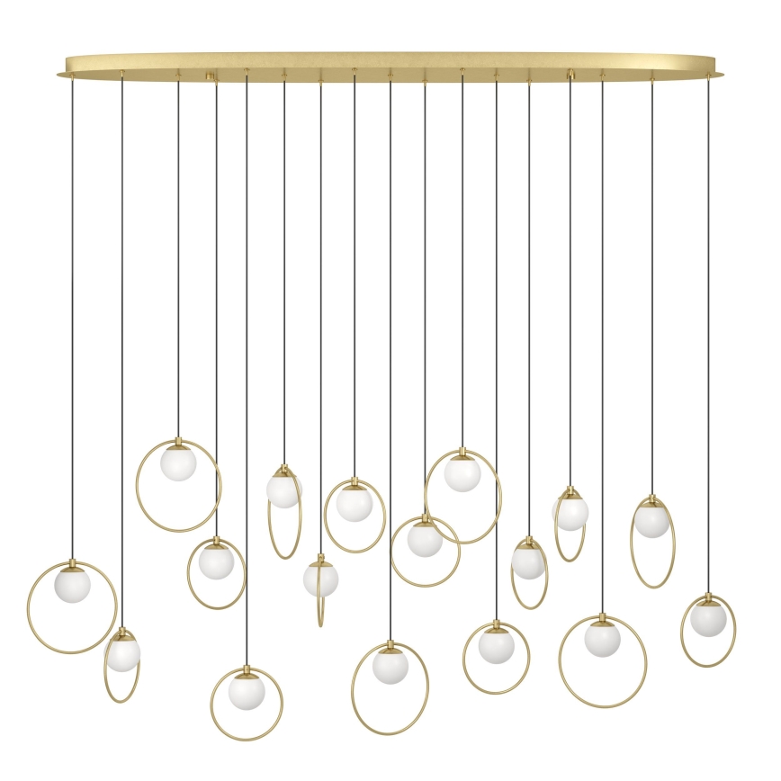 Eglo - LED pendel dæmpbar 17xLED/3W/230V 3000K guldfarvet