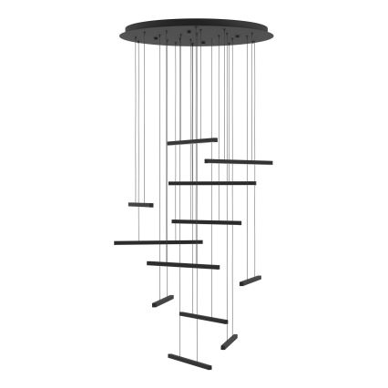 Eglo - LED pendel dæmpbar 12xLED/8,4W/230V 3000K sort